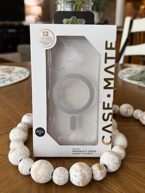 Case•Mate silver sparkle clear iPhone 17 case